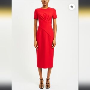 BEL SUSTAINABLY SOURCED RUBY RED CADY DRESS